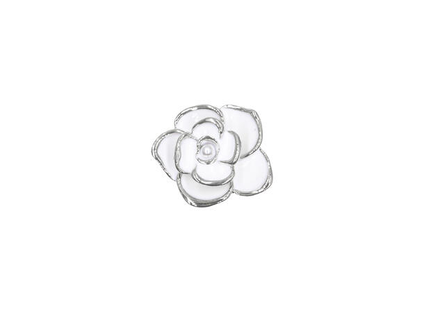 Brosje blomst sølv 