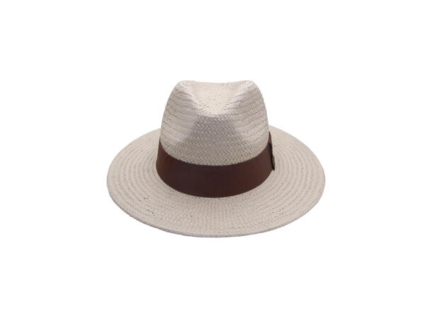 Herre hatt "Summer" handmade m/brun band offwhite SS27 