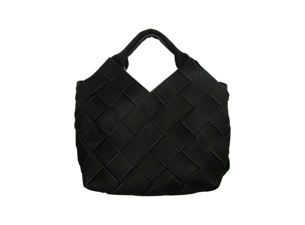 Håndveske "flettet" velvet sort 
