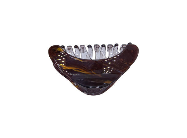 Hårklype stor 9x5cm brun* 