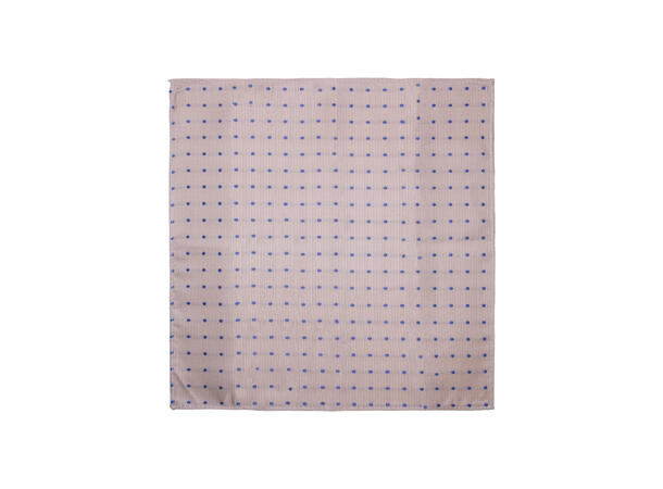 Santi silkeslips+lommetørkle mønstert sett hengende beige 