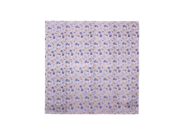 Santi silkeslips+lommetørkle mønstert sett hengende beige 