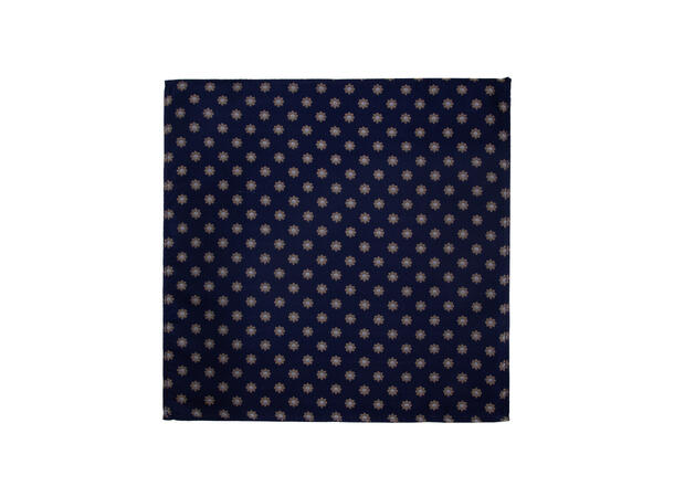 Santi silkeslips+lommetørkle mønstret* sett hengende navy 