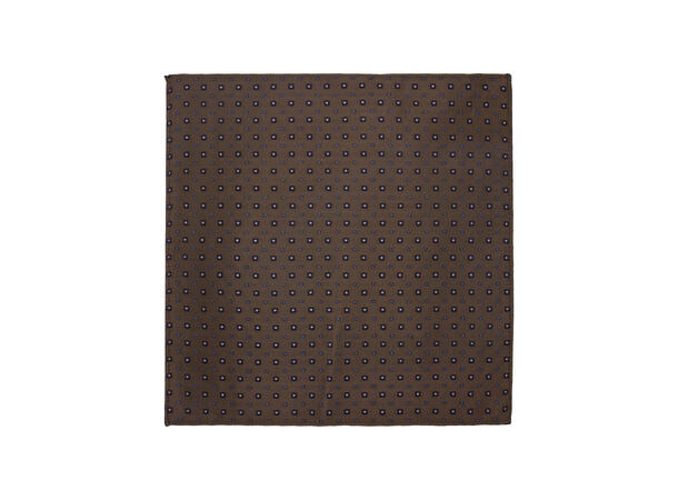 Santi silkeslips+lommetørkle mønstret* sett hengende beige 