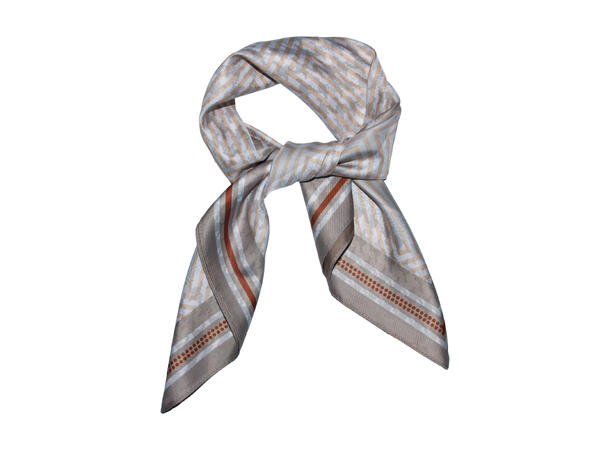 Skjerf dobbeltside mønstert 70x70 beige 