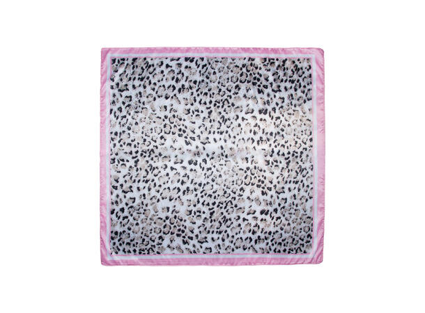 Skjerf dyreprint 70x70 rosa* 