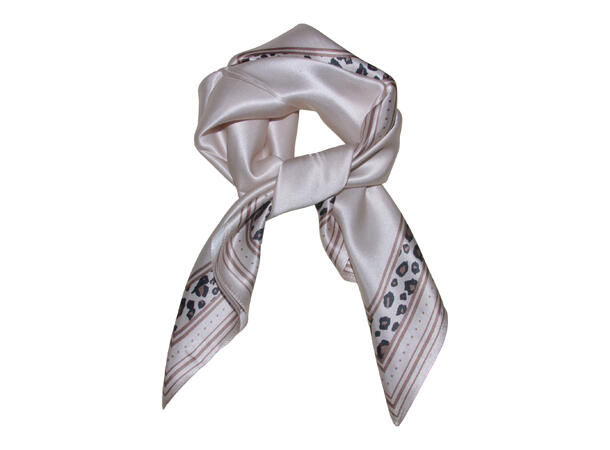 Skjerf dyreprint SILKE 70x70 beige 