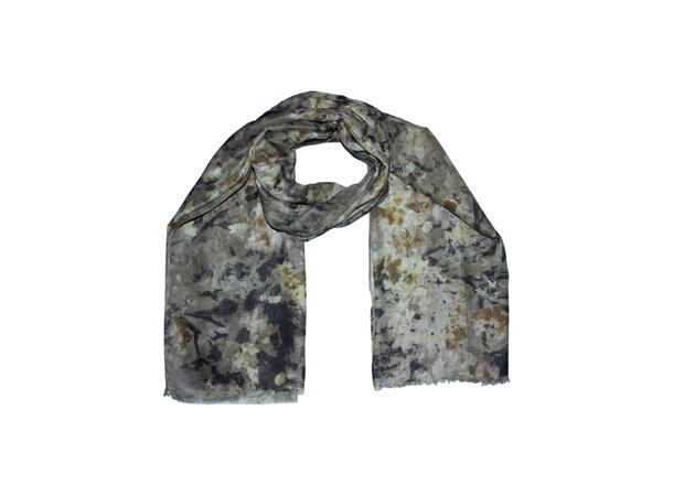 Skjerf m/blomster 90x180 beige 