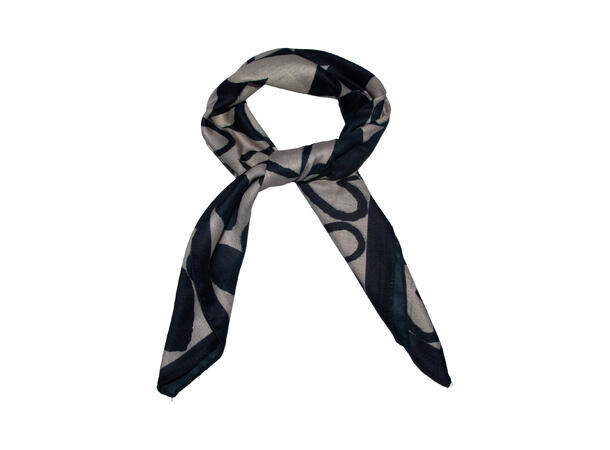 Skjerf m/hjerter 70x70 natur 