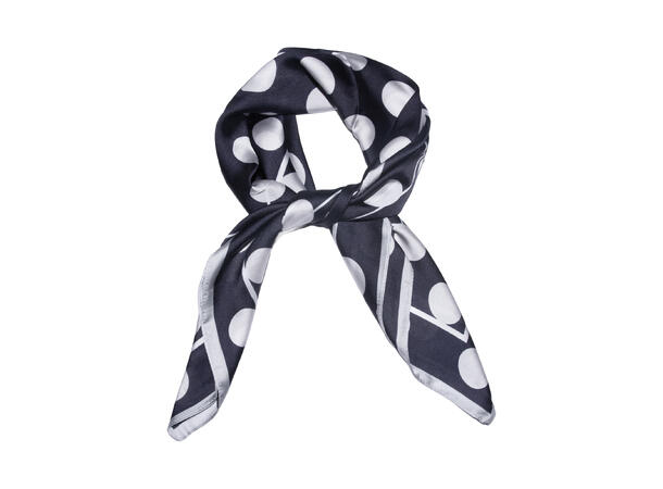 Skjerf m/prikker+ensf.side 70x70 sort 