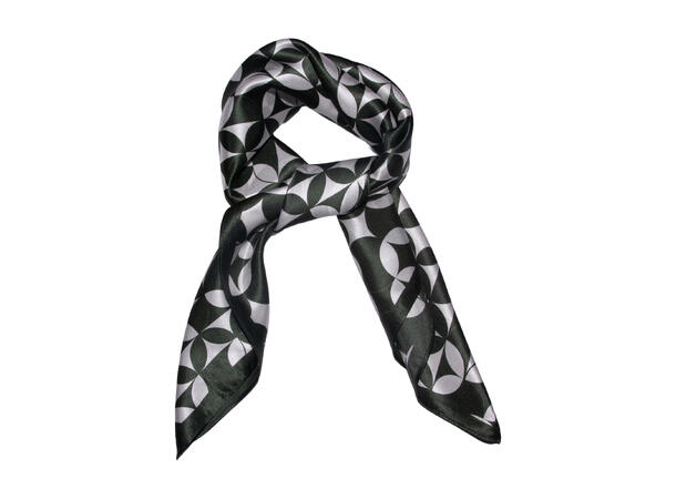 Skjerf mønstret SILKE 70x70cm grønn 