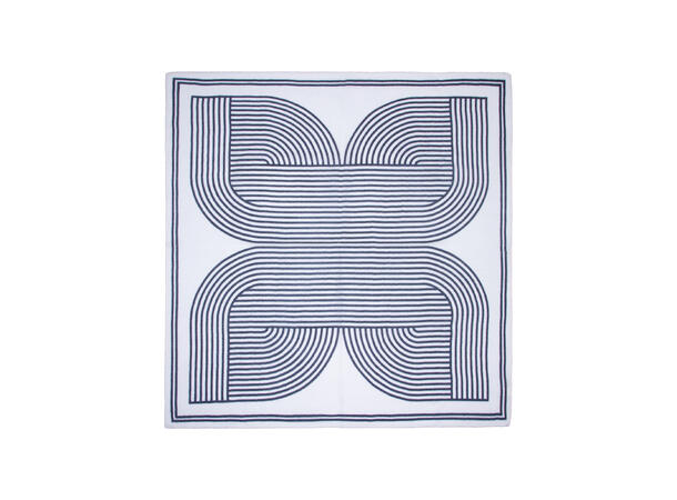 Skjerf mønstret Ull 70x70 offwhite 