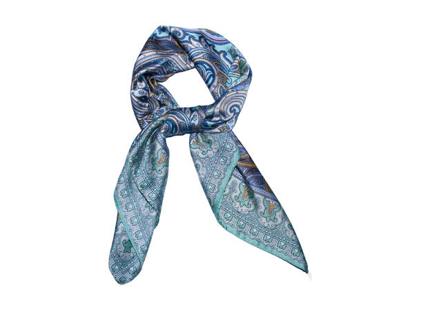 Skjerf paisley 70x70 grønn 