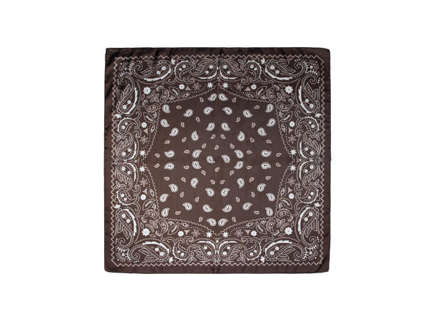 Skjerf paisley 70x70cm brun* 