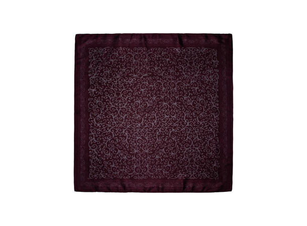 Skjerf wienermønster 70x70cm vinrød 