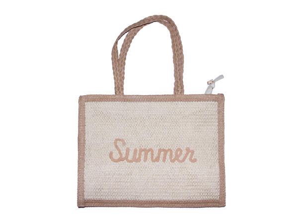 Veske "Summer" klassisk 32x38x14cm offwhite/beige SS27 