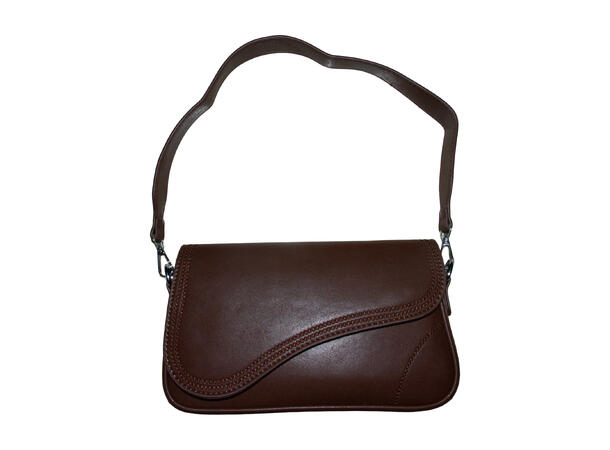 Veske liten 25x12x6cm brun 