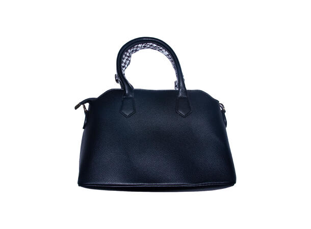 Veske m/lås og skjerf 30x20x10cm sort 