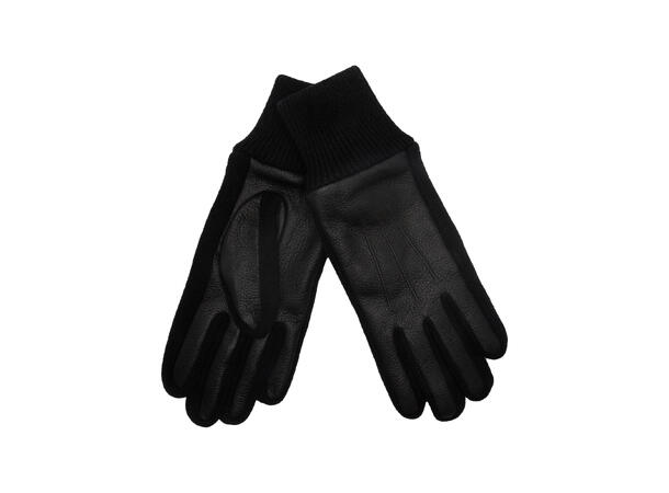 Dame hanske m/ull kant sort Høst26 