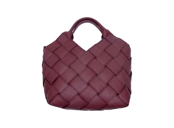 Håndveske "flettet" bordeaux 