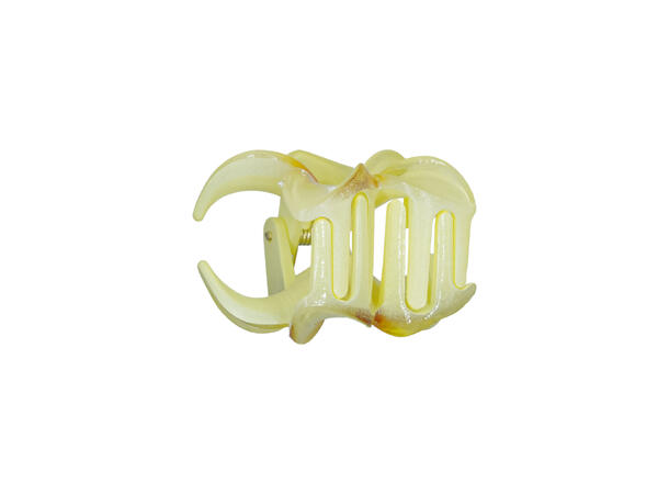 Hårklype blomst 2-farget små gul 2-pack 