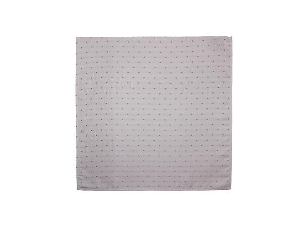 Santi silkeslips+lommetørkle mønstert sett hengende sølv 