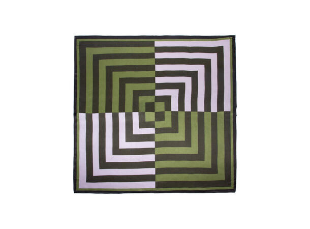 Skjerf geometrisk SILKE 65x65cm grønn* 