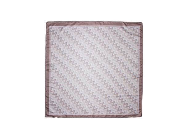 Skjerf glatt zig zag 70x70 beige 