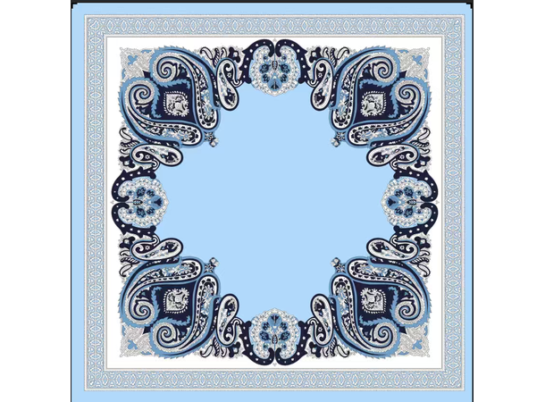 Skjerf klassisk SILKE 70x70 lysblå 