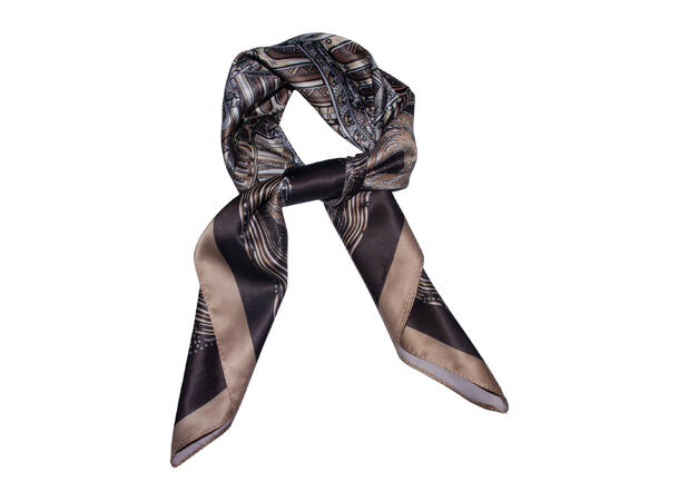 Skjerf m/bygning 70x70 NEW brun 