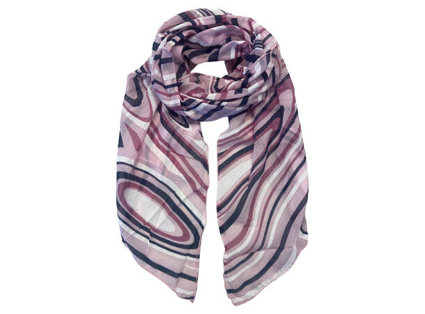 Skjerf m/bølger 70x150 rosa 