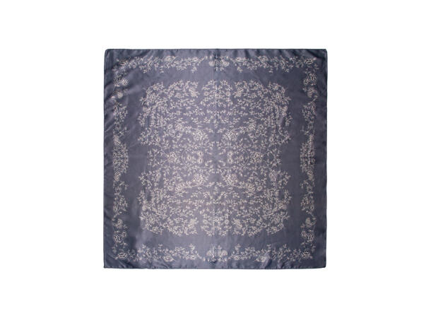 Skjerf m/grener 70x70 grå 