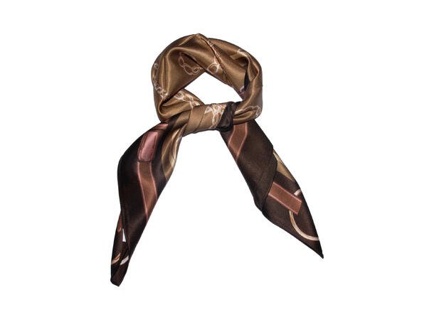 Skjerf m/selemønster 65x65cm beige 