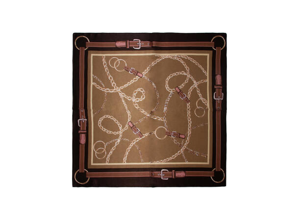 Skjerf m/selemønster 65x65cm beige 
