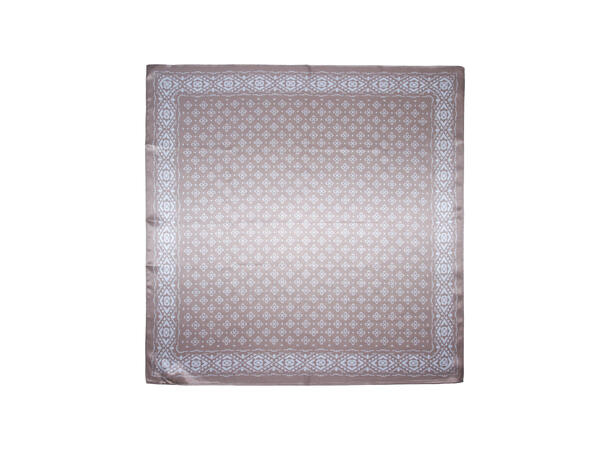 Skjerf mønstert SILKE 70x70 beige 