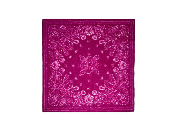 Skjerf mønstert Ull 70x70 vinrød 