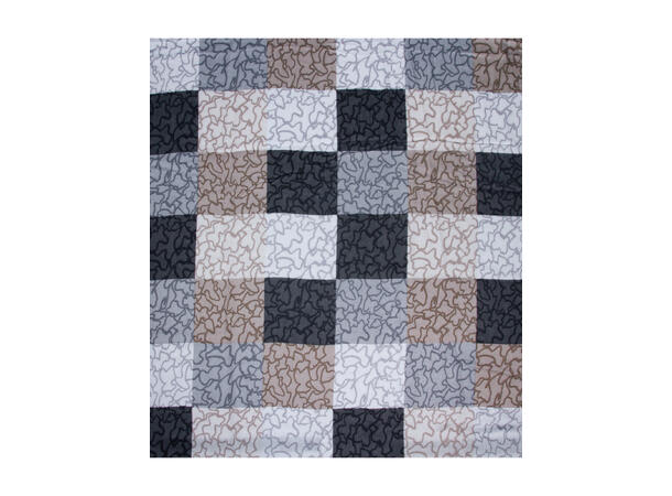 Skjerf mønstret 90x180cm sort 