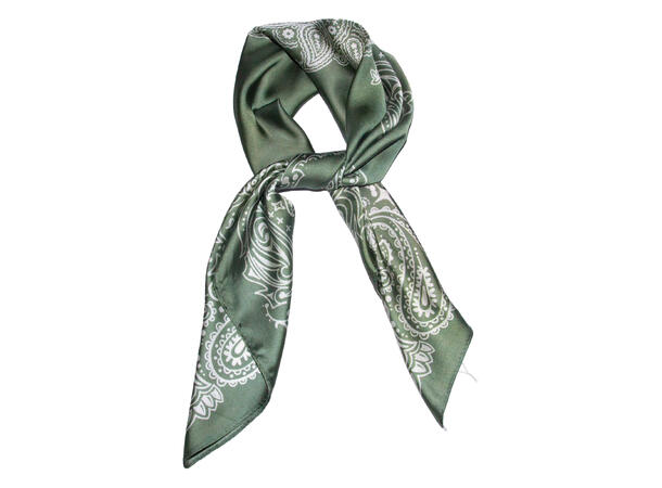 Skjerf paisley 70x70 grønn 
