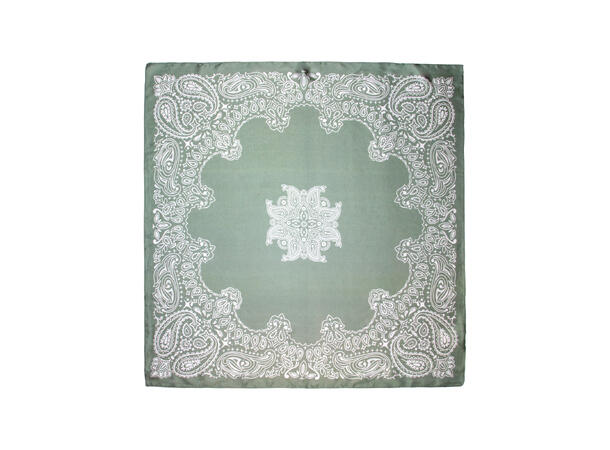 Skjerf paisley 70x70 grønn 
