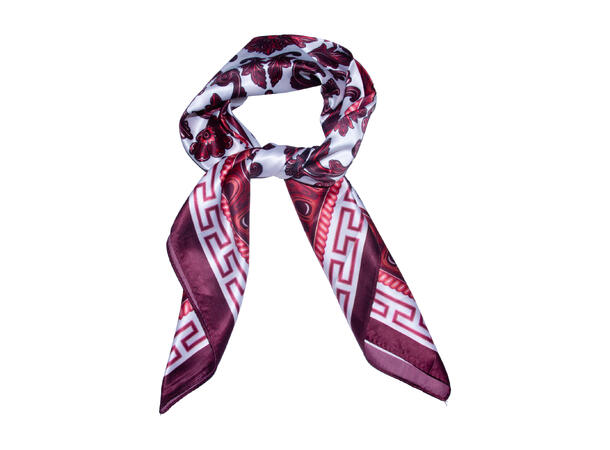 Skjerf paisley 70x70 vinrød* 