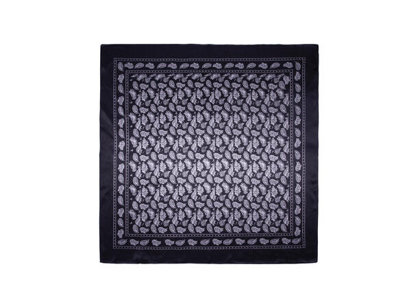 Skjerf paisley SILKE 70x70 sort 