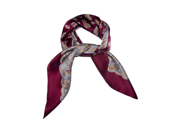 Skjerf paisleyt SILKE 70x70 bordeaux 