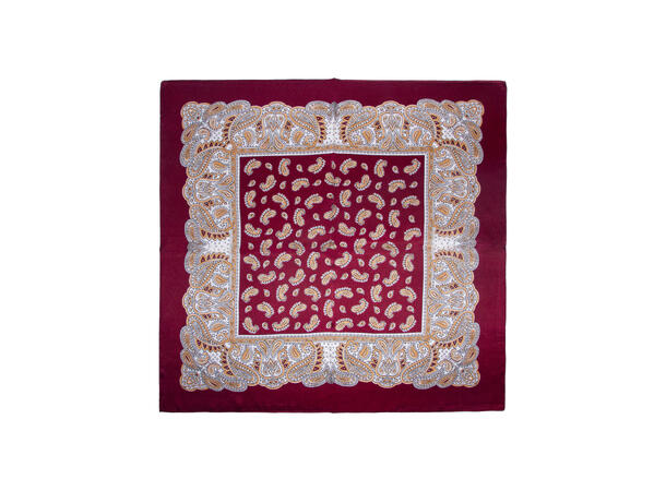 Skjerf paisleyt SILKE 70x70 bordeaux 