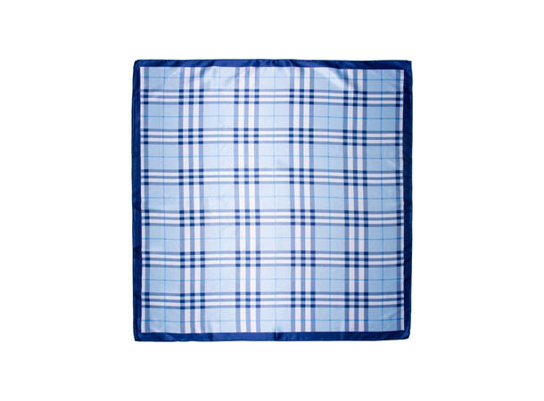 Skjerf rutet 70x70 blå* 