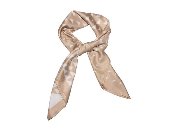 Skjerf småmønstret 90x90 beige 
