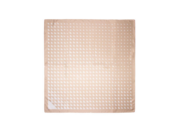 Skjerf småmønstret 90x90 beige 