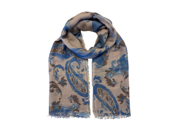 Skjerf store paisly 75x190 beige 