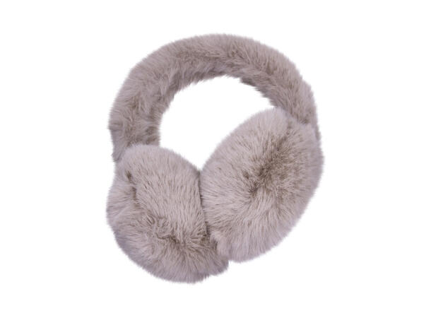 Ørevarmer fake fur natur Høst26 