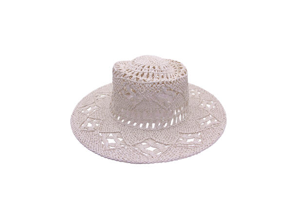 Hatt "Summer" flat m/mønster offwhite SS27 