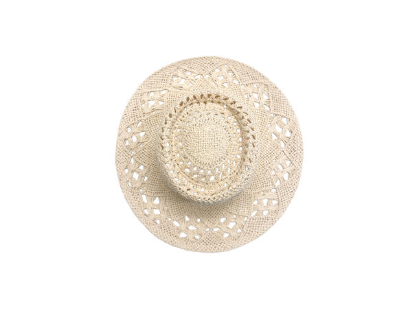 Hatt "Summer" flat m/mønster offwhite SS27 